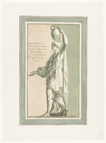 Lopende vrouw met een vaas by Anton Maria I Zanetti