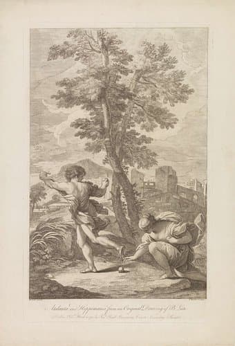 Atalanta en Hippomanes by Francesco Bartolozzi