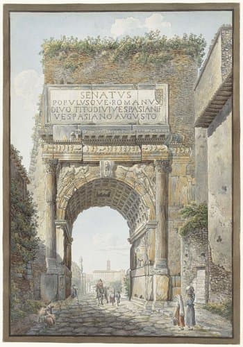De boog van Titus op het Forum Romanum by Daniël Dupré
