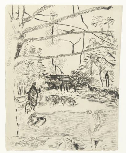 Le parc Monceau by Pierre Bonnard
