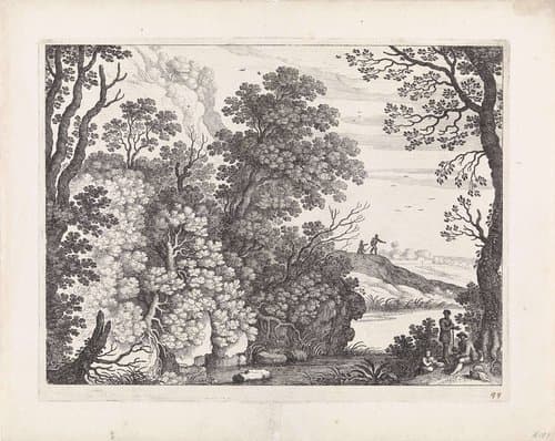 Boslandschap by Guilliam van Nieulandt (II)