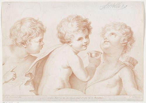 Drie putti by Francesco Bartolozzi