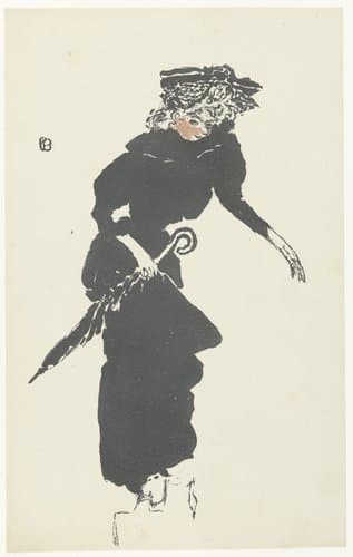 Vrouw met paraplu by Pierre Bonnard