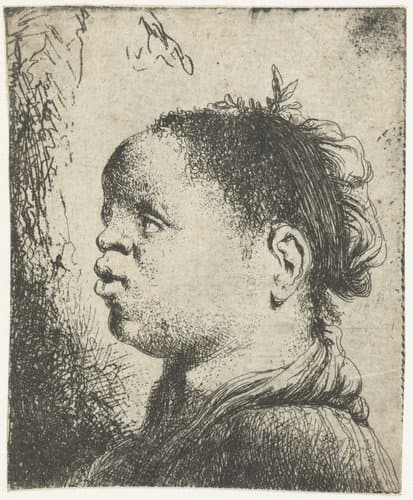 Hoofd van een moorse vrouw by Jan Lievens