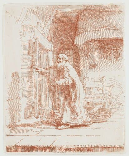De blinde Tobias: grote plaat by Rembrandt van Rijn