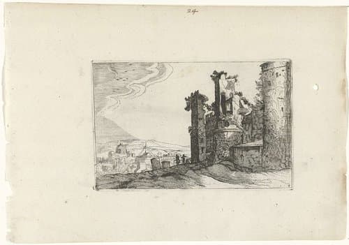 Romeinse ruïnes en kustlandschappen (serie 2) by anonymous