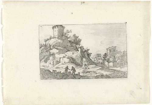Ruïne van een toren by anonymous