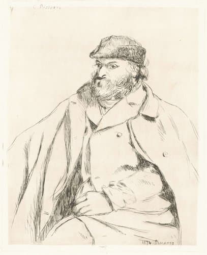 Portret van Paul Cézanne by Camille Jacob Pissarro