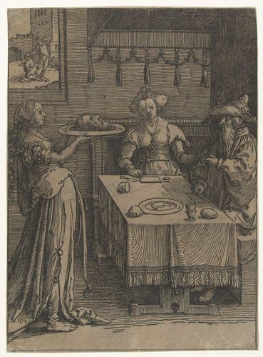 Salomé met het hoofd van Johannes de Doper by Lucas van Leyden