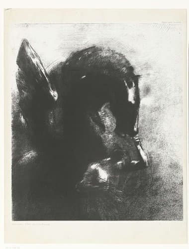 De gevangen Pegasus by Odilon Redon