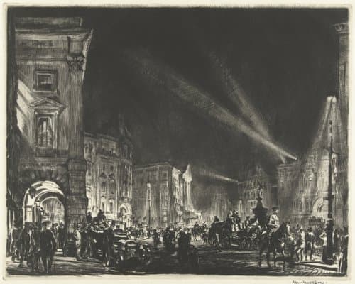 Piccadilly Circus by Muirhead Bone