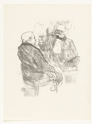 Georges Clemenceau et l'oculiste Mayer by Henri de Toulouse-Lautrec