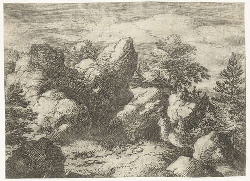 Rotslandschap by Allaert van Everdingen