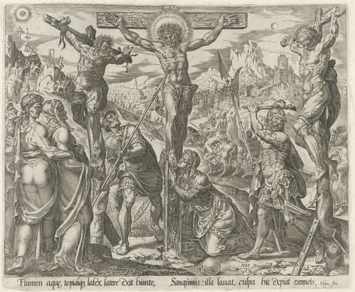 Christus aan het kruis by Harmen Jansz Muller