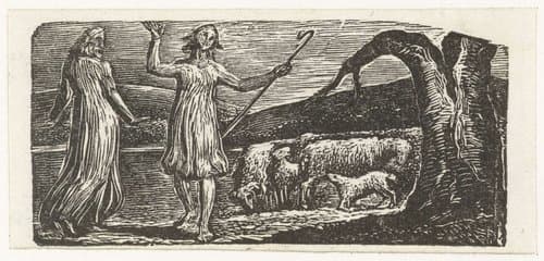 Illustrations of imitation of Eclogue I by William Blake