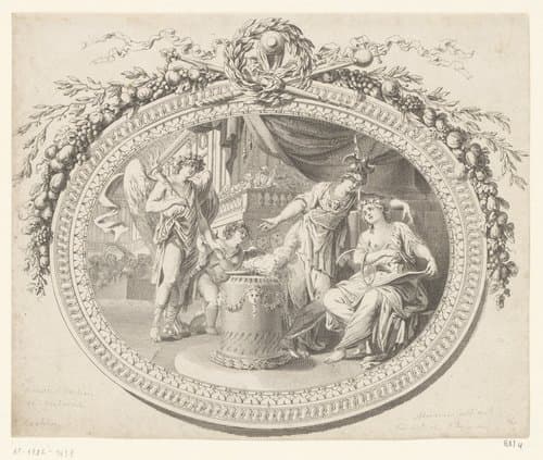 Allegorie op het huwelijk tussen Lodewijk XVI van Frankrijk en Marie Antoinette