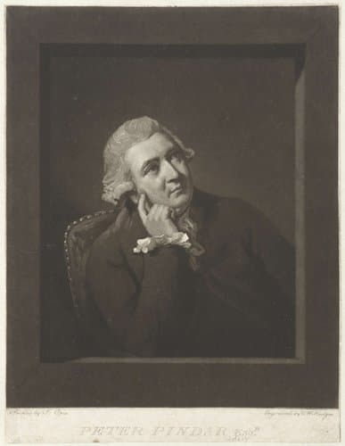 Portret van John Wolcot by Charles Howard Hodges