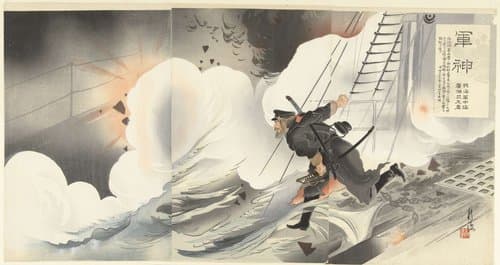 Oorlogsheld: onze kapitein-luitenant ter zee Hirose Takeo by Ôkura Kôtô