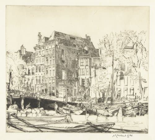 Amsterdamse gracht by Muirhead Bone