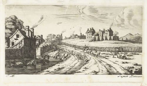 Toegangsweg tot de voorstad Saint-Marceau bij Parijs by Charles Meryon