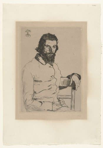 Portret van kunstenaar Charles Méryon by Félix Bracquemond