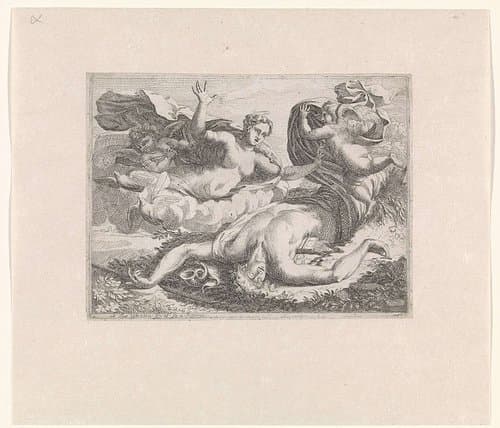 Venus treurt bij de dode Adonis by Augustinus Terwesten (I)