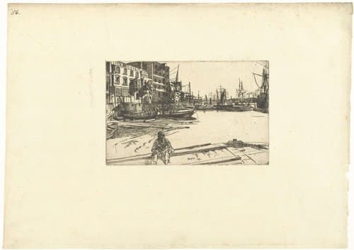 Eagle Wharf aan de Theems by James Abbott McNeill Whistler