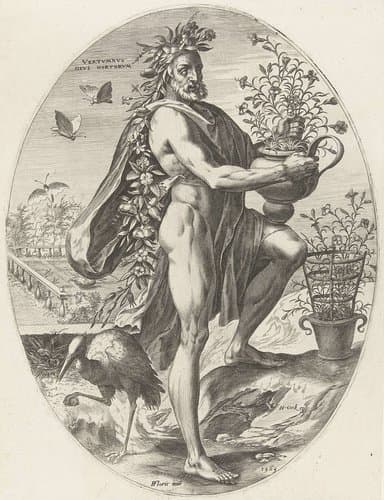 Goden van de landbouw by Cornelis Cort