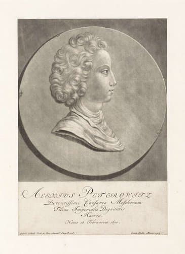 Portret van Alexius Petrovich by Pieter Schenk (I)