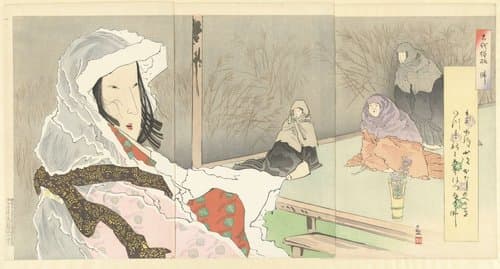 Hotoke bij de nonnen by Kobayashi Kiyochika