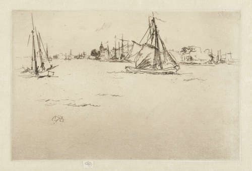Gezicht op Dordrecht by James Abbott McNeill Whistler