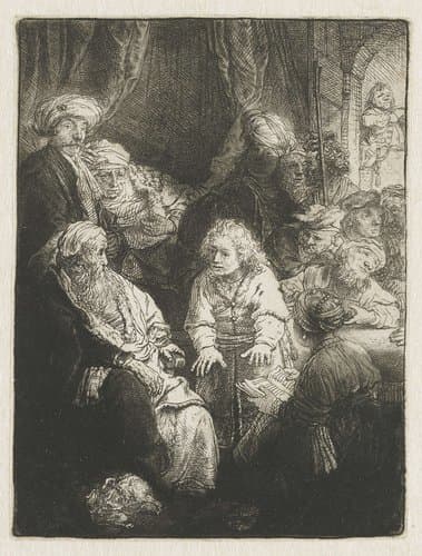 Joseph telling his dreams by Rembrandt van Rijn