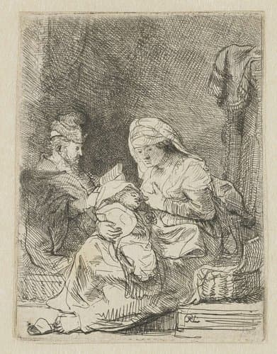 The Holy Family by Rembrandt van Rijn