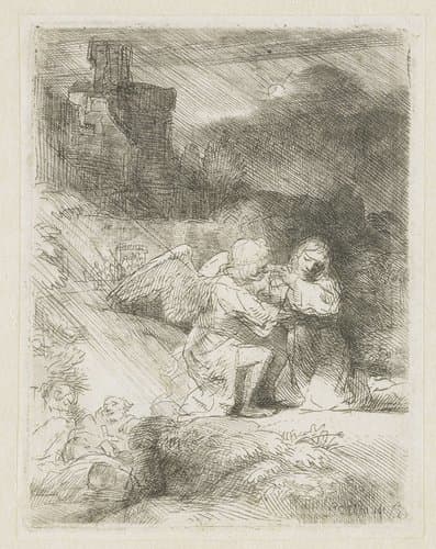 The agony in the garden by Rembrandt van Rijn