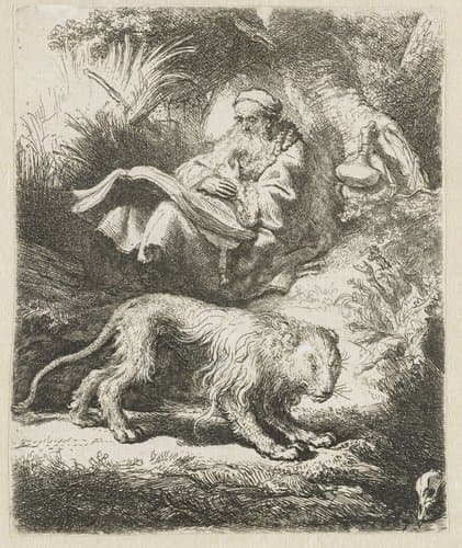 St Jerome reading by Rembrandt van Rijn
