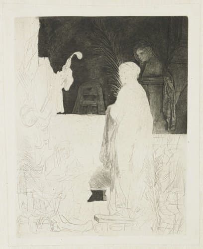 The artist drawing from the model by Rembrandt van Rijn