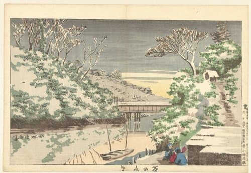 Sneeuw te Ochanomizu by Kobayashi Kiyochika