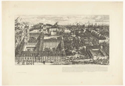 Lyceum Henri IV in Parijs by Charles Meryon