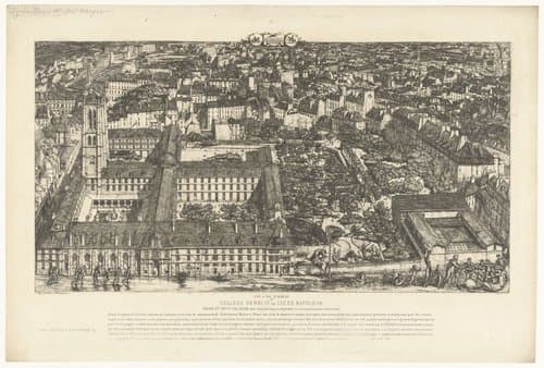 Lyceum Henri IV in Parijs by Charles Meryon