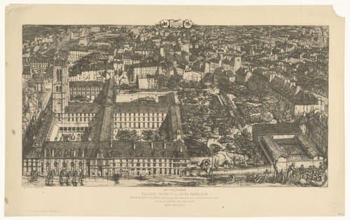 Lyceum Henri IV in Parijs by Charles Meryon