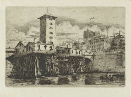 La Pompe Notre-Dame by Charles Meryon