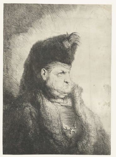 Bust of an Oriental with a Fur Hat by Jan Lievens