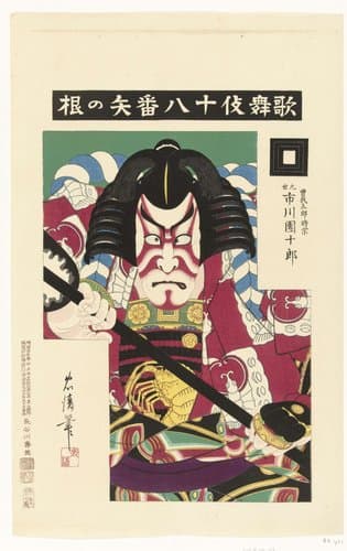 Achttien kabuki spelen by Torii Kiyotada