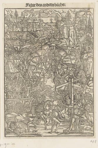 Veldslag van Julius Caesar tegen de Galliërs by anonymous; anonymous