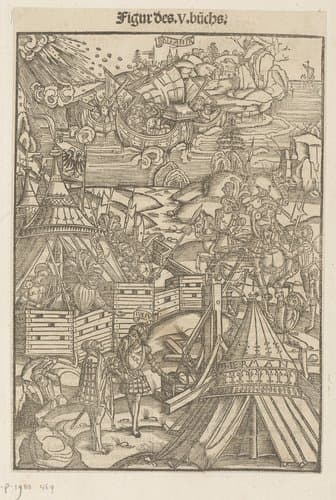 Veldslag van Julius Caesar tegen Galliërs by anonymous
