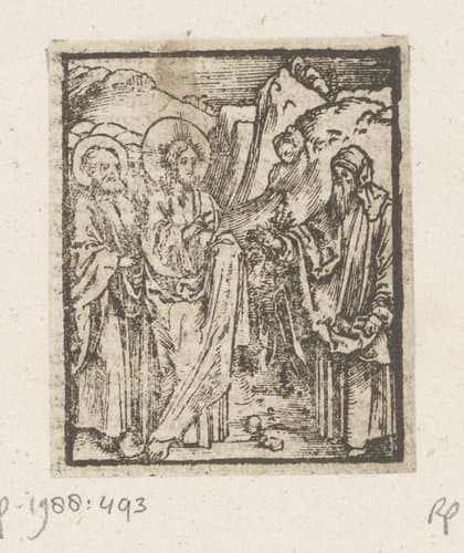 Nikodemus komt naar Christus by anonymous; anonymous