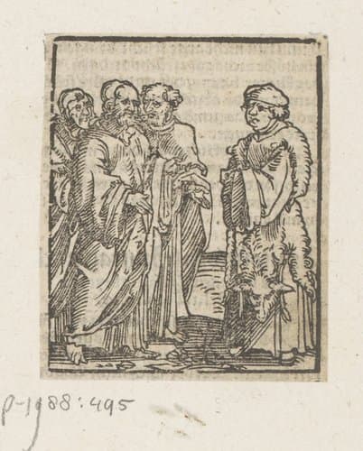 Christus sprekend met een man by anonymous; anonymous