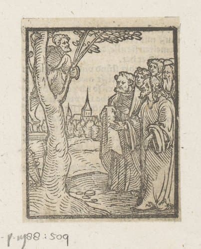 Zacheus in de vijgenboom by anonymous; anonymous