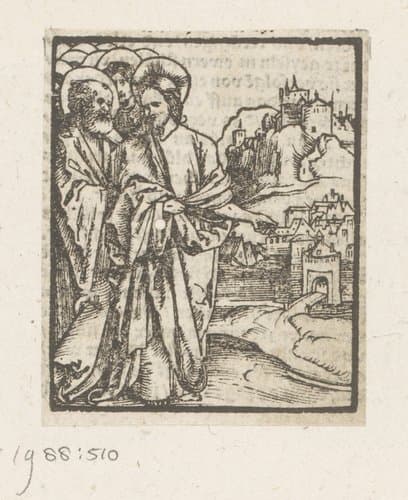 Christus voorspelt de val van Jerusalem by anonymous; anonymous