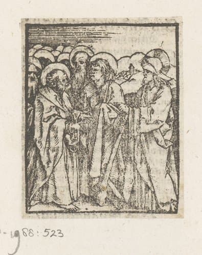 Christus vertelt zijn discipelen dat hij de Goede Herder is by anonymous; anonymous